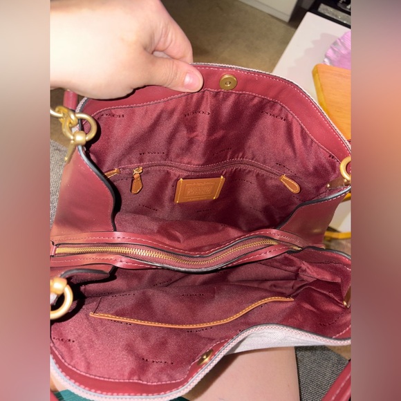 Burgundy Coach Shoulder Bag - Picture 5 of 7